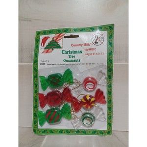 country silk vintage christmas tree candy shaped ornaments by misco